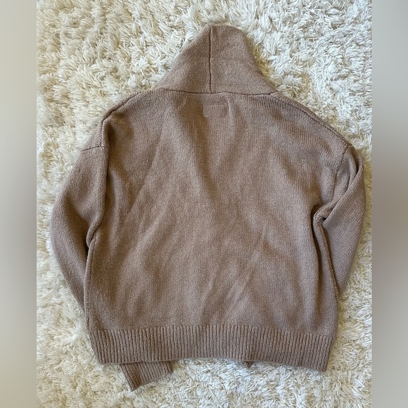 Pilcro Cropped & Collared Cable-Knit Cardigan Sweater - Picture 2 of 10